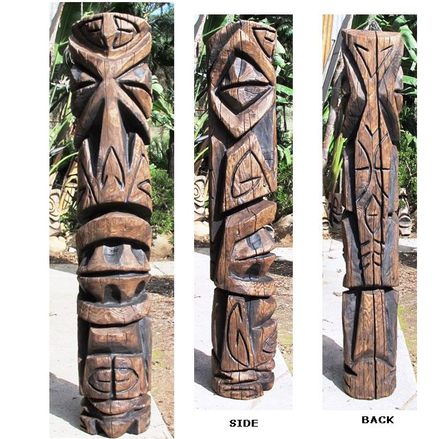 Marquesan Tiki Half Statue Wood Carving Bar Patio Decor 39x 8 – The Tiki  Stop